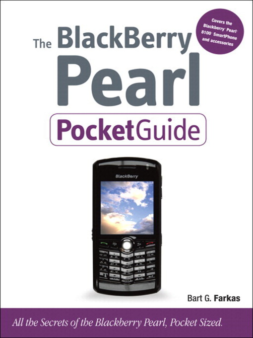 Cover image for The BlackBerry Pearl Pocket Guide